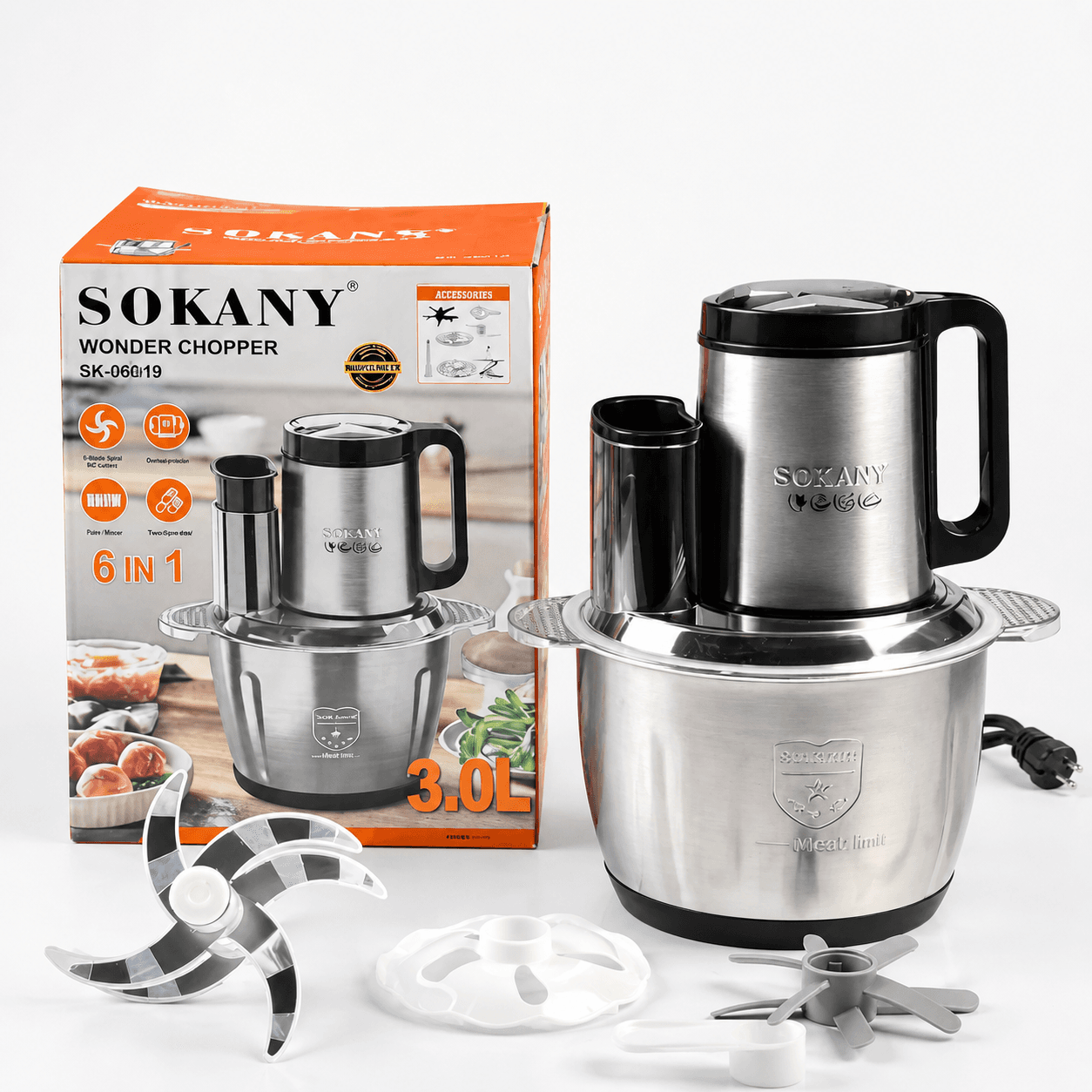 SOKANY Wonder Chopper SK-06019 800W 3.0L — 2
