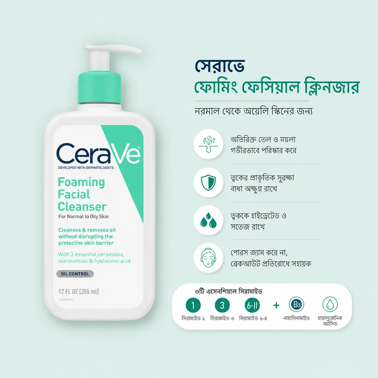 CeraVe Foaming Facial Cleanser — 2