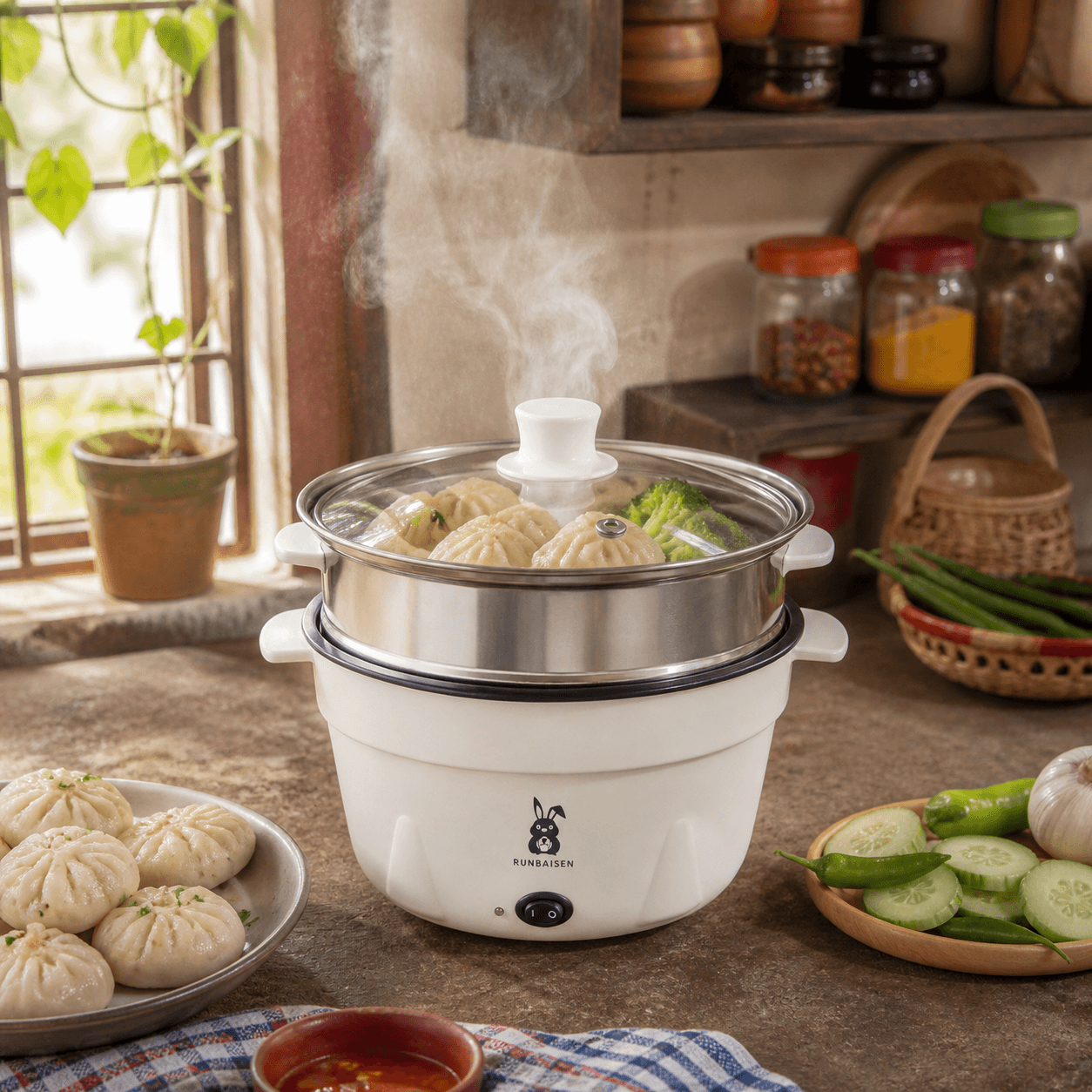 Electric Cooking Pot 5.5L 2