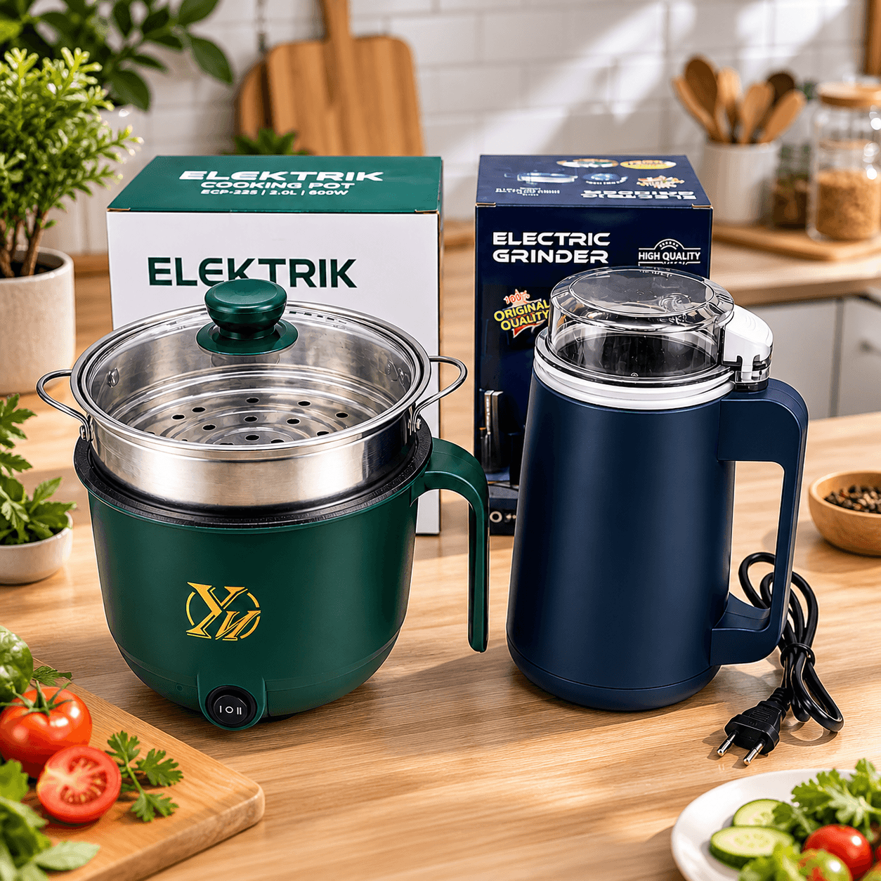 Elektrik Electric Cooker and Grinder
