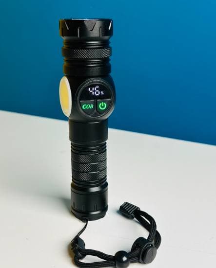 GearUP K60 Rechargeable Flashlight 10W COB + LED Torchlight