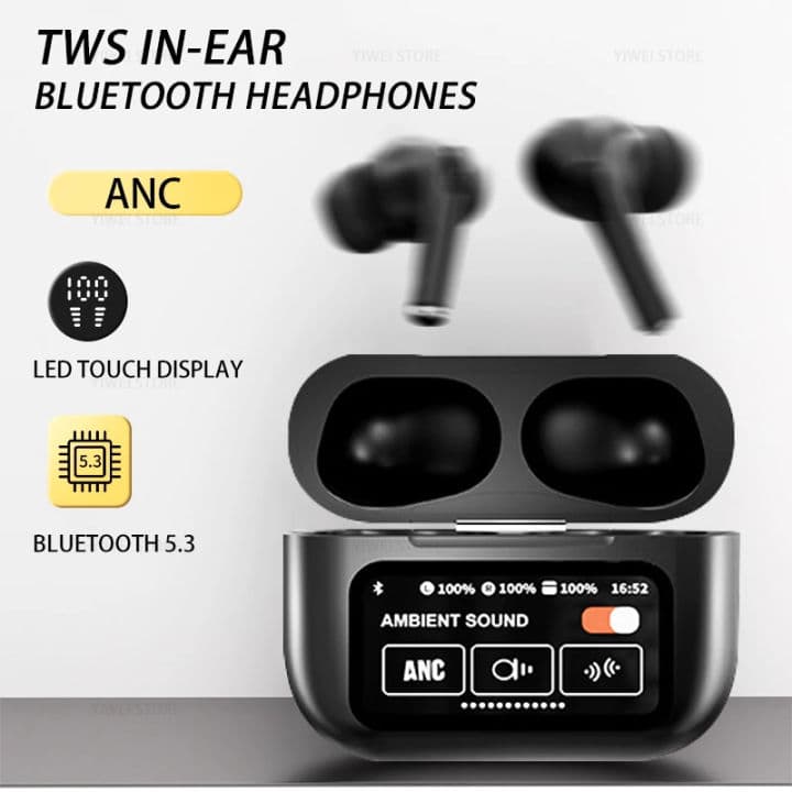 A9 Pro Wireless Earbuds ANC Touch Screen — 3