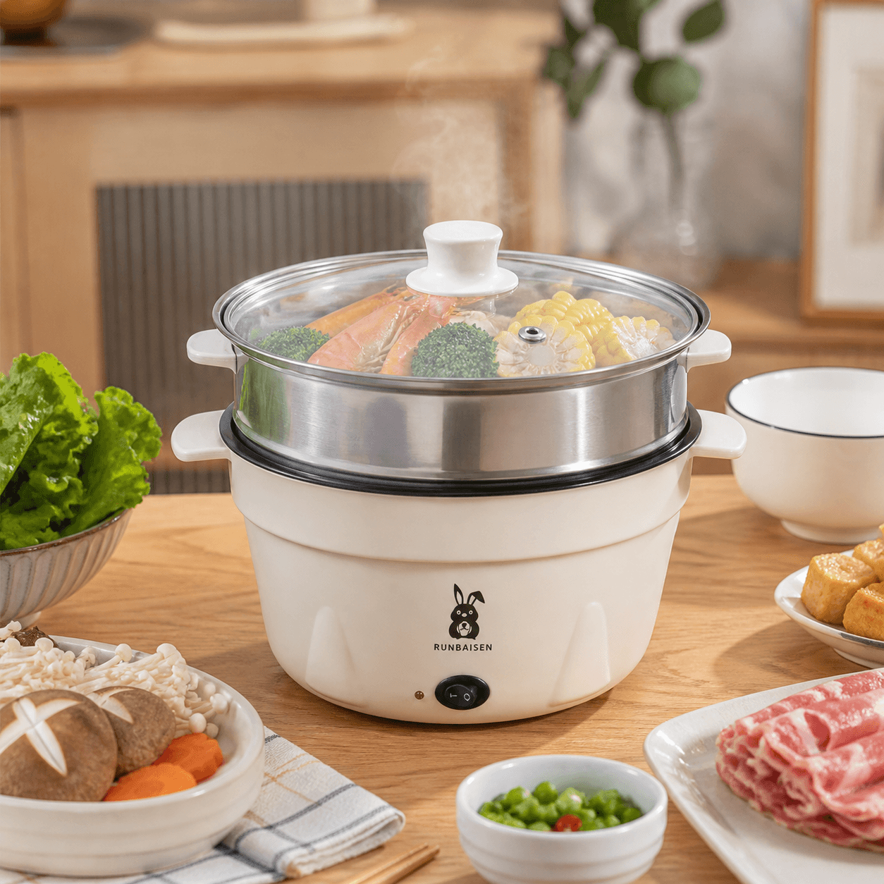 Electric Cooking Pot 5.5L 3